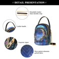 thumbnail image 4 of FORMRS Crossbody Bag for Women Quilted Travel Shoulder Cell Phone Purse with Chain Strap Handbag, Beautiful Floral Moon, 4 of 7
