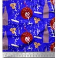 thumbnail image 1 of Soimoi Velvet Fabric Dot,Wine Glass & Bottle Print Fabric by the Yard 58 Inch Wide, 1 of 1