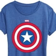 thumbnail image 3 of Marvel Captain America - Logo Shield - Women's Short Sleeve Graphic T-Shirt, 3 of 5