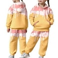 thumbnail image 4 of DHFJKG Girls 2 Piece Outfits Tracksuit Drop Shoulder Ice Cream Print Long Sleeve Pocket Hooded Sweatshirts And Jogger Pants For Kids Youth 1Y-13Y Winter Soft Lovely Sets, 4 of 8