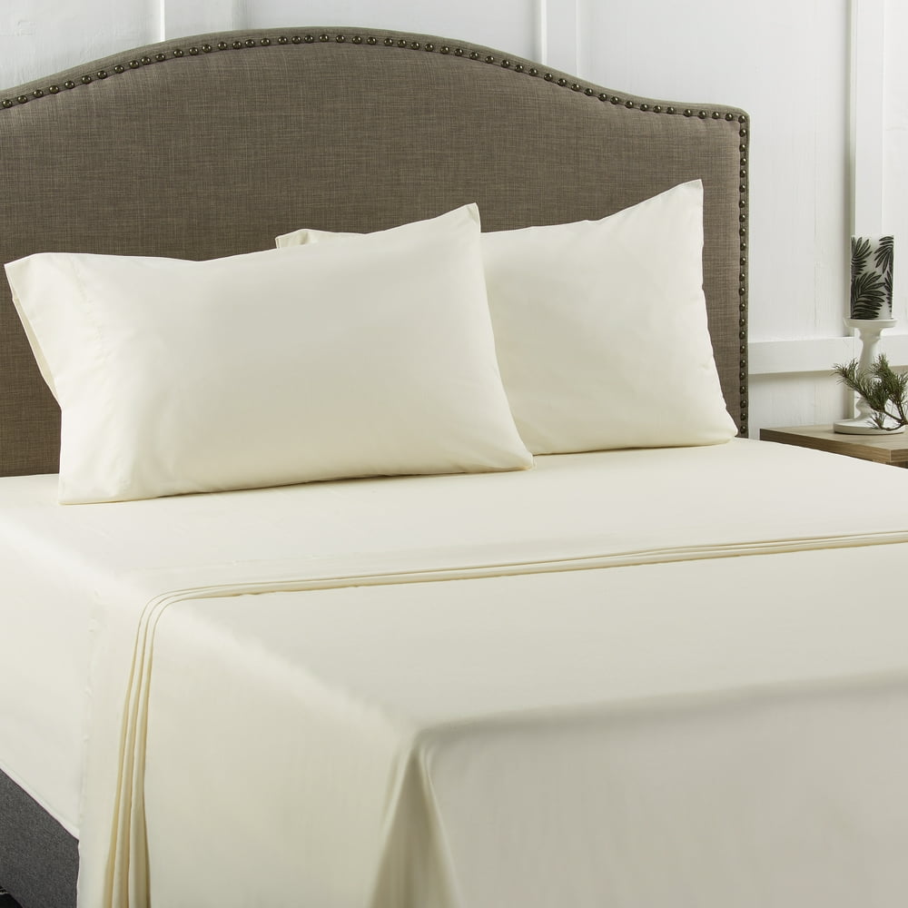 Mainstays 200 Thread Count, 1 Twin Flat Sheet, Ivory - Walmart.com