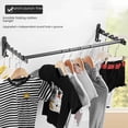 thumbnail image 1 of Punch-free Folding Drying Rack Balcony Clothes Drying Rack Household Hotel Indoor Invisible Single-pole Window Frame Drying Rack, 1 of 4