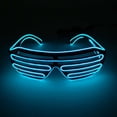 thumbnail image 6 of Heitepabg Shutter Flashing Sunglasses Light Up Glasses LED Sunglasses EL Neon Rave Glasses DJ Costumes Accessories Glow in the Dark Party Favors for Nightclubs Concert, Party, Masquerade Cosplay, 6 of 6