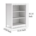 thumbnail image 5 of Kally Standing Bookcase, 3 Open Shelves, Matte White Wood, 41 Inch, 5 of 5