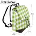 thumbnail image 2 of Fotbe White Green Plaid Mochila Bolso con Estampado para Mujer, Mochila Antirrobo de Nylon Impermeable, Bolsa Ligera de Hombro, 2 of 4