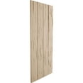thumbnail image 4 of Ekena Millwork 22"W x 76"H Rustic Four Board Joined Board-n-Batten Pecky Cypress Faux Wood Shutters w/No Batten (Per Pair), Primed Tan, 4 of 11