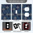 thumbnail image 3 of Light Switch Cover Switch Plate Outlet Cover Plug Cover for Electrical Unused Outlet Cover Dark Blue Fan-shaped Pattern, 3 of 6