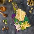 thumbnail image 5 of Mardi Gras Cutting Board, Colorful Bands Vivid Beads Feathers and Crown, Decorative Tempered Glass Cutting and Serving Board, Wine Bottle Shape, Lime Green Magenta, by Ambesonne, 5 of 5