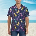 thumbnail image 6 of Picia Colorful Dinosaur Gentle Cotton Regular Fit Short Sleeve Casual Hawaiian Shirt for Men-X-Large, 6 of 9