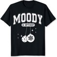 thumbnail image 2 of 100% Cotton Moody And Uptight Christmas Holiday T-Shirt With Snowflake Ornaments Design For Women Men Unisex Casual Wear, 2 of 5