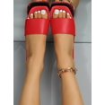 thumbnail image 2 of Elegant White Slide Sandals For Women, Minimalist Single Band Sandals, 2 of 4