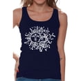 thumbnail image 1 of Awkward Styles Sun and Moon Tanks for Women Patterned Tank Top for Ladies Women Fashion Collection Tracery Tshirt for Mom Indian Pattern T-Shirt for Her Gifts for Wife Sun and Moon Shirts Sun T-Shirt, 1 of 4