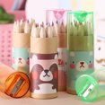 thumbnail image 3 of 12pcs/Box, Cute Color Pencils Creative Stationery Cute Bear, Creative Small Gift, Holiday Accessory, Birthday Party Supplies, Birthday Gift, Art Craft Gift, 3 of 5