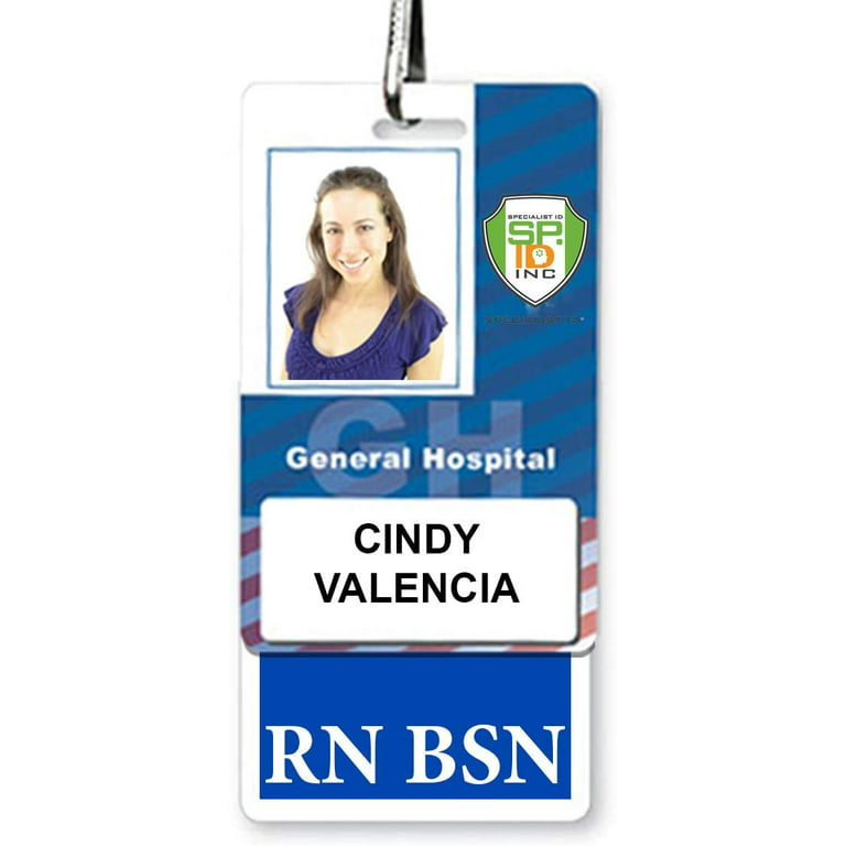 Plifal RN BSN Badge Buddy Card Nurse Nursing Accessories Glitter Purple  Horizontal Badge Identification Tags