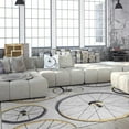 thumbnail image 3 of 1' x 2' Polyester Grey Area Rug, 3 of 6