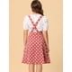 thumbnail image 4 of Falda Midi Allegra K de Lunares para Mujer Vintage de los Años 50 Rosa Oscuro S, 4 of 5