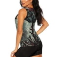 thumbnail image 3 of Fuzoiu Zombie Flower Apocalypse Print Women's Workout Tank Top,Athletic Racerback Sports Tank,Tops Sleeveless Running Loose Fit Yoga Tops,Active Shirts for Yoga, Running, and Gym-Medium, 3 of 7