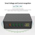 thumbnail image 4 of Amdohai USB Charging Station 6-Port 65W QC3.0 USB Charger Station Multi Ports USB-A Charging Hub with LED Display Compact Desktop Charger for Multiple Devices, 4 of 8