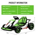 thumbnail image 2 of Electric Go Karts for Kids,24V Electric Go Kart with 2 * 150W Powerful Motors,8mph Max Speed,Max Load 110lbs,W/Button Start,Lights,Safety Belt, Age 6-12, 2 of 9