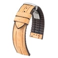 thumbnail image 1 of Hirsch Birch Wooden Watch Strap - Beige - M - 20mm - Natural Rubber - Quick Release, 1 of 3