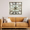 thumbnail image 6 of THE GEARS CLOCK Wall Clock with Real Moving Gears AM-LI_ 24 in Square White-Farmhouse, 6 of 10
