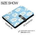 thumbnail image 3 of Premium Faux Leather Notebook - Refillable, Multi-Functional Organizer, 23.3x17cm, All-Season Use，Blue Gingham Flowers, 3 of 6