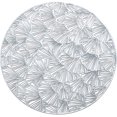 thumbnail image 1 of Silver Placemats Set of 6 Metallic Pressed Vinyl Round Dining Table Mats Hollow Out Non-Slip Heat Resistant Kitchen Table Mats for Dining Wedding Party Holiday, 1 of 7