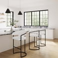 thumbnail image 2 of Manhattan Comfort Augusta Barstool with Metal Base in White - Set of 3, 2 of 11