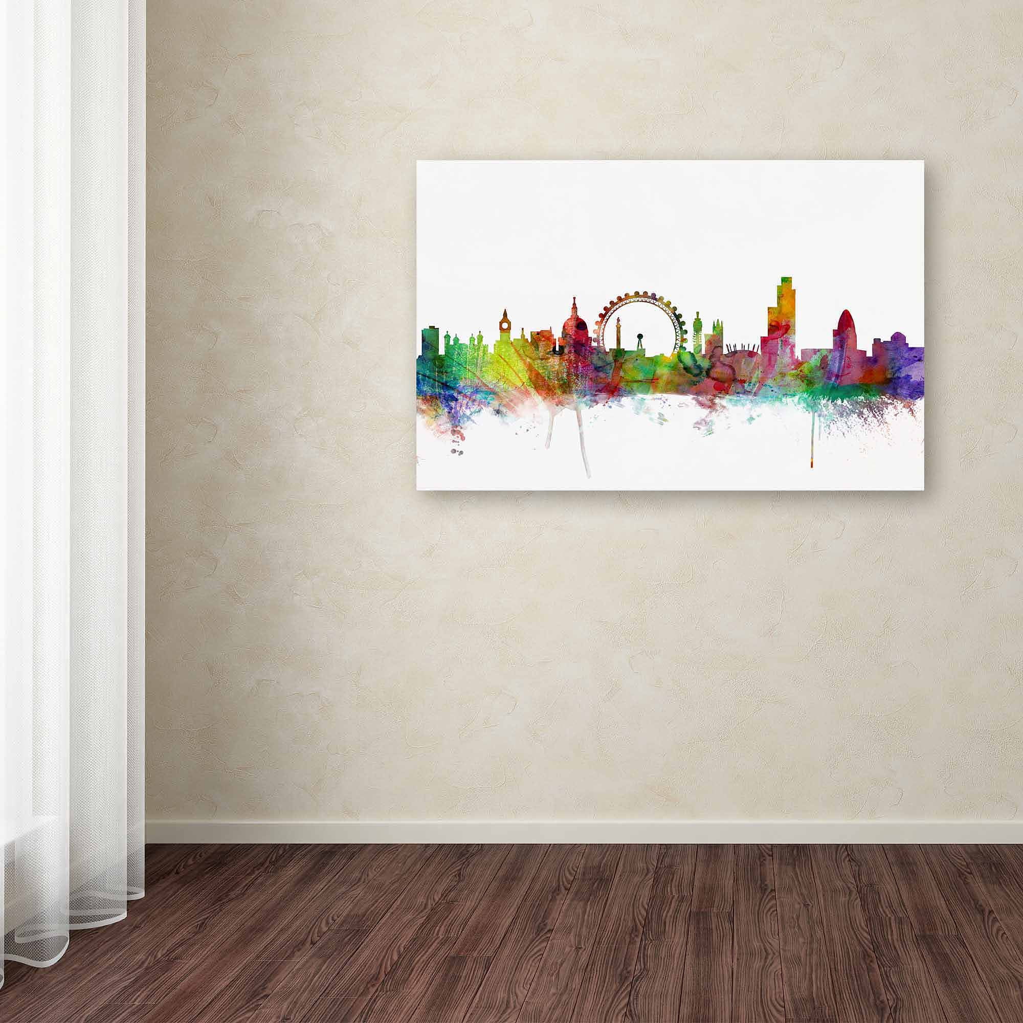 Trademark Fine Art "London England Skyline V" Canvas Art by Michael Tompsett