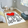 thumbnail image 1 of LaModaHome Non-Slip Rug TWO HOLDING HEART: Famous Artist-Inspired Rug Washable Mat Child Stain Resistant Living Room Kitchen Carpet - Size: 3X2ft(90X60cm), 1 of 5