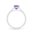 thumbnail image 2 of ANGARA Natural Prong-Set Cushion 1.2 ct Amethyst Solitaire Ring in 925 Sterling Silver for Women (Size-8x6mm) | February Birthstone, Anniversary, Jewelry Gift for Women | Natural Amethyst Ring, 2 of 8