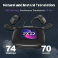 thumbnail image 3 of AI Language Translation Earbuds Bluetooth 5.4 OWS LCD Touchscreen Real-Time Translator for 144 Languages & Accents,Translation Device Earphones, 3 of 7