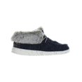 thumbnail image 2 of Hey Dude Womens Britt Canvas Faux Fur Booties Navy 7 Medium (B,M), 2 of 3
