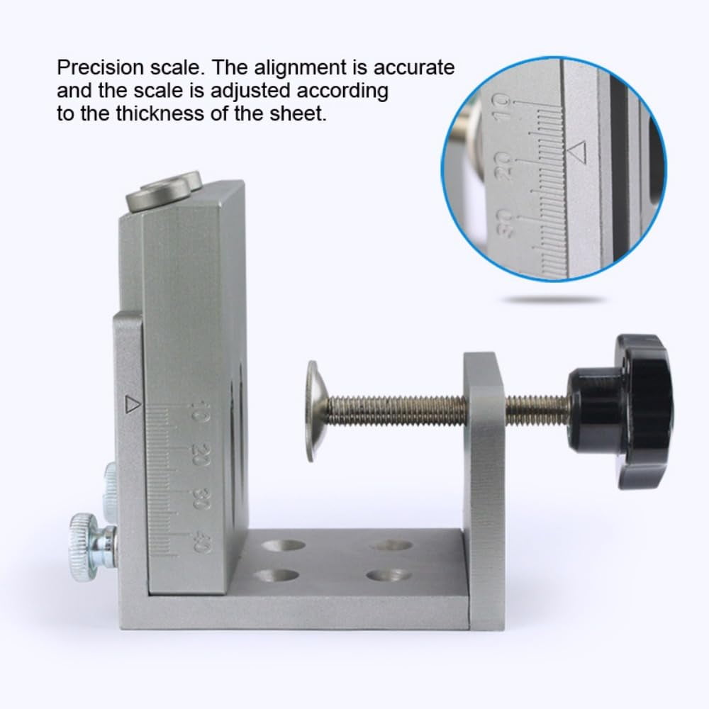 Aluminum Alloy Pocket Hole Jig Kit with 9mm Step Drill Bit Wood Doweling jig Drilling Hole Guide Locator Tools for Carpentry