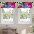 thumbnail image 2 of LALILO Kitchen Curtain Valance Colorful Shapes Color Rod Pocket Window Curtain 52"x 18" Set of 2, 2 of 5