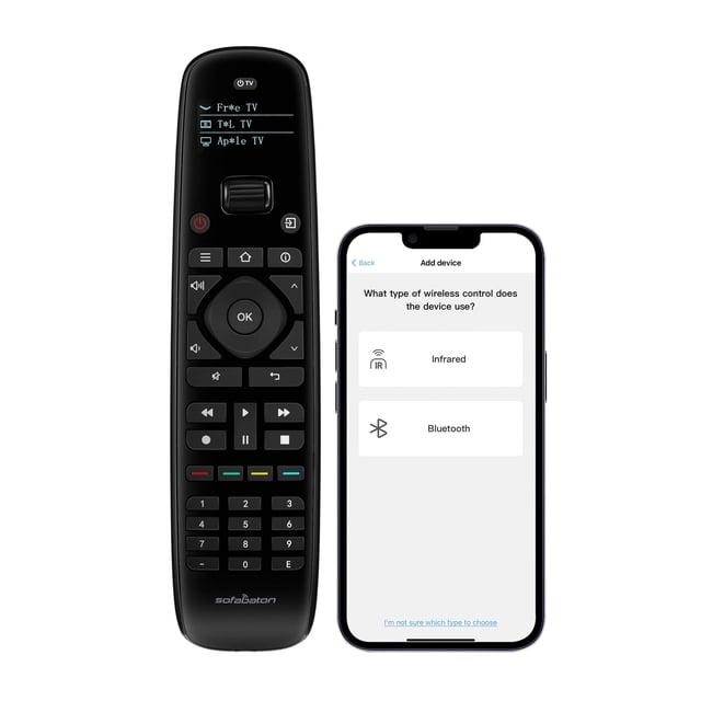 SofaBaton U2 Universal Remote Upgrade Backlit Button,Improved Scroll, All in One Universal Remote Control with App Control, Custom Macros, Compatible