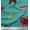 Dusty Teal Blue, variant on Soimoi Purple Cotton Duck Fabric Leaves & Peony Floral Printed Fabric 1 Yard 42 Inch Wide