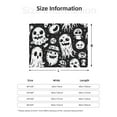 thumbnail image 5 of Rateoe Black White Spooky Ghosts Pattern Flannel Throw Blanket, Ultra-soft Blanket for Bed, Couch, Car, Hypoallergenic Anti-pilling blanket-50"x40"(Horizontal), 5 of 6