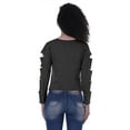 thumbnail image 3 of Moomaya Womens Plain Cut Out Sleeves Top Round Neck Casual Sexy Tee Tops, XS-XL, 3 of 8