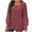 Red, variant on Annhoo Long Sleeve Shirts for Women Fall Casual Square Neck Long Sleeve Knitted Tops Fashion Side Slit Blouses