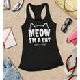 thumbnail image 3 of S4E Women's Meow I'm A Cat Racerback Slim Fit X-Small Black, 3 of 4