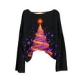 thumbnail image 7 of successthop Plus Size Christmas Sweaters for Women Tree Casual Loose Crewneck Clothes Long Sleeve Tops Graphic Knitwear, 7 of 7