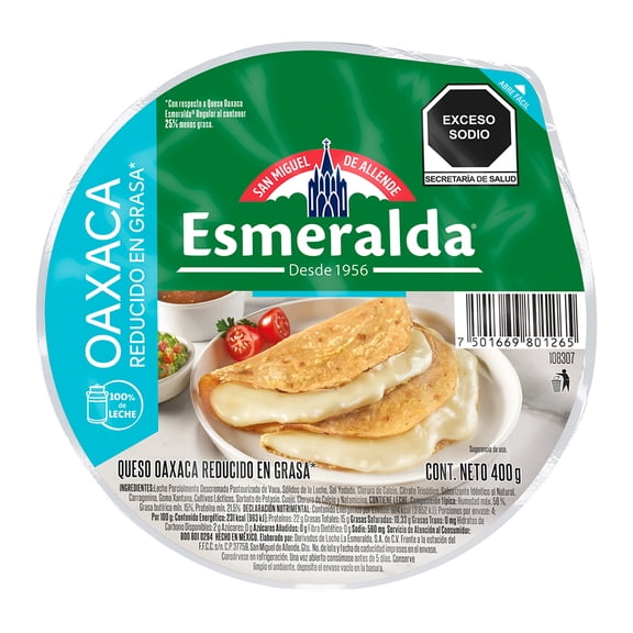 Queso Oaxaca Esmeralda reducido en grasa 400 g