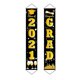 thumbnail image 1 of Juego de letreros para porche de graduación, felicitaciones, clase de graduación, hogar, pancarta colgante para interiores, decoración de porche, fiesta, oro negro, oro negro, 1 of 5