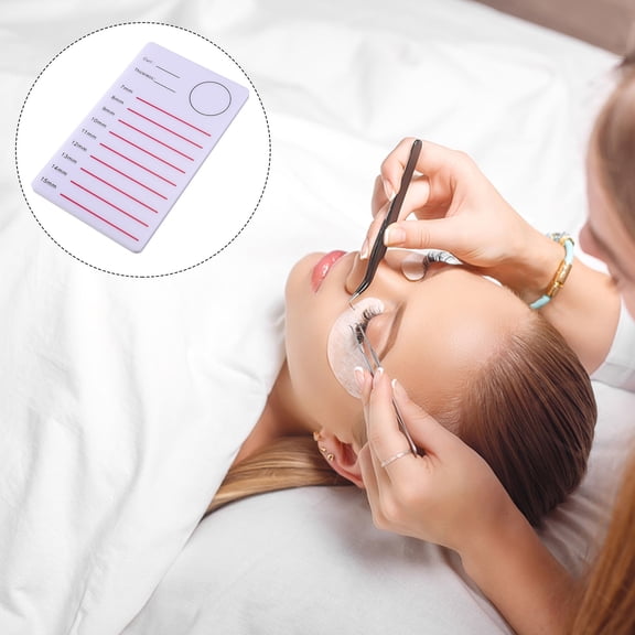 WRISTBIQUE Lash Extension Plate Eyelash Extension Holder White Acrylic 1Pcs 5mm