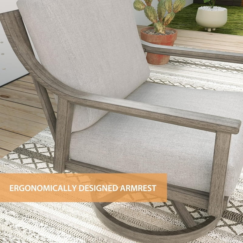 4-Piece Patio Furniture Set - Outdoor Aluminum Patio Conversation Set Includes 1 Loveseat, 2 Swivel Chairs, and 1 Coffee Table