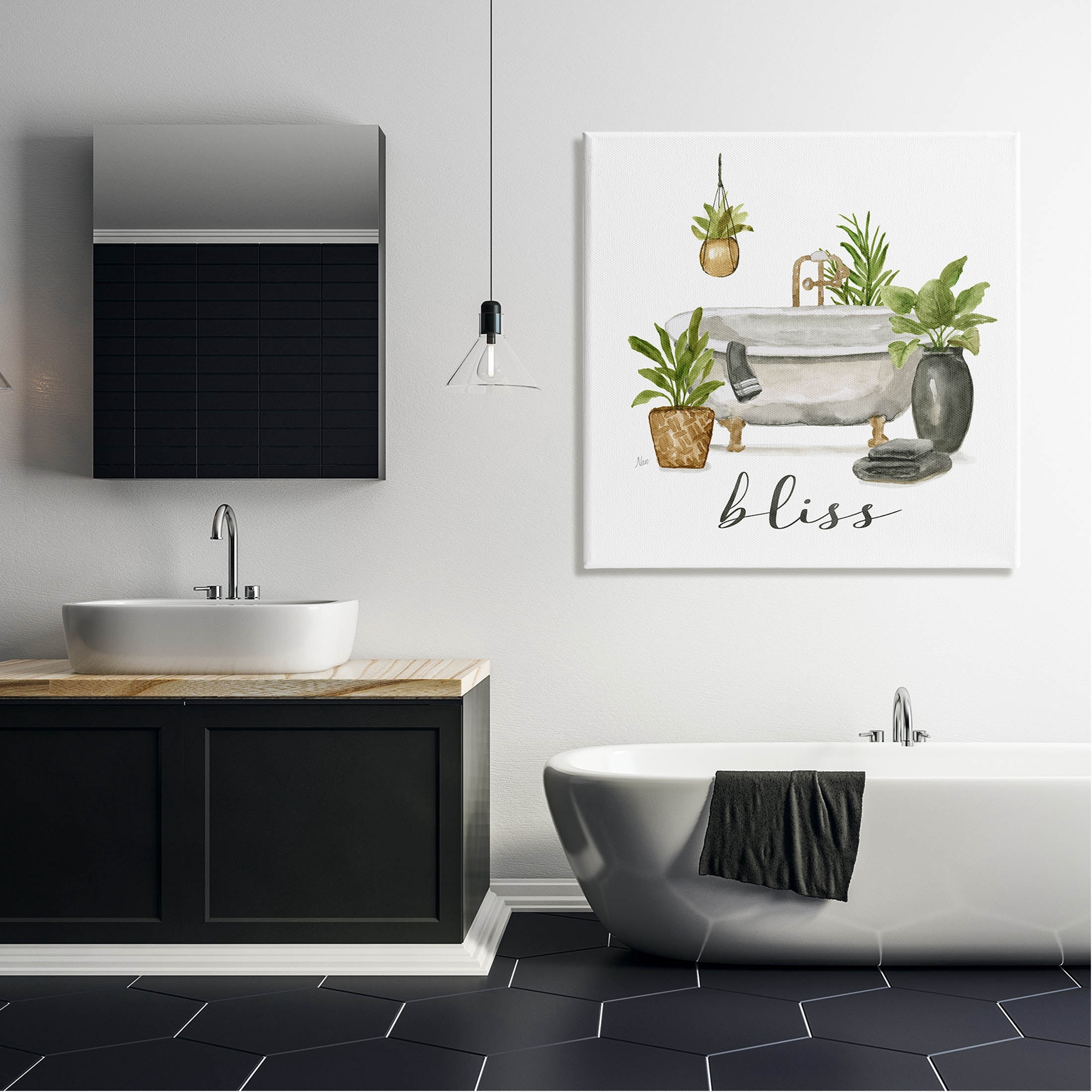 Stupell Industries Bliss Various Potted Plants Graphic Art Gallery Wrapped Canvas Print Wall Art, Design by Nan