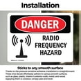 thumbnail image 3 of (2 Pack) Radio Frequency Hazard OSHA Danger Sign 18 Inch X 12 Inch Vinyl Label Decal Sticker Weather Resistant, UV Protected for Workplace, Business, and Construction Site, Made in the, 3 of 7