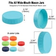 thumbnail image 4 of 8 Pcs Plastic Mason Jar Lids Wide Mouth Mason Canning Jars Top Food Storage, 4 of 7