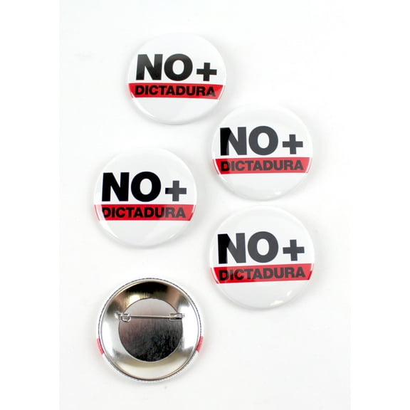 No  Dictadura Protest Political Pinback Buttons - 2.25 Inch 5 Pack
